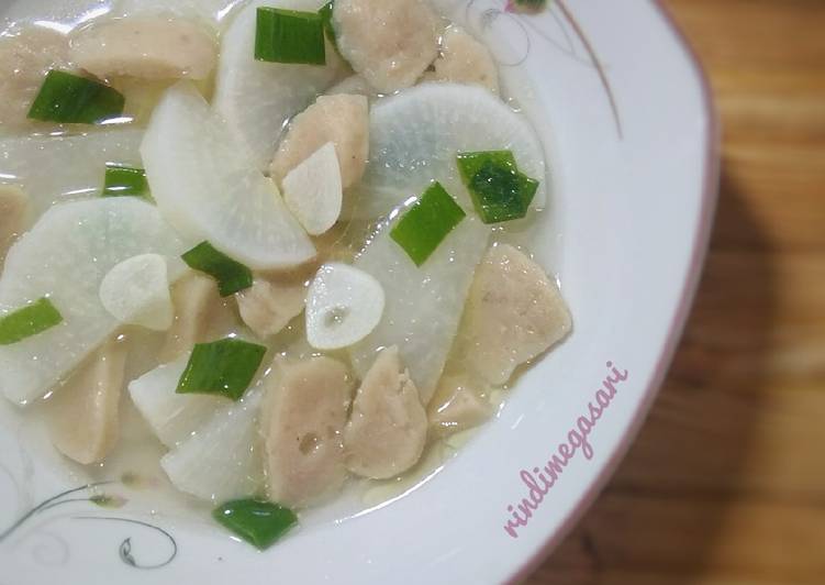 Resep 42. Sayur Bening Lobak Baso yang Lezat Sekali