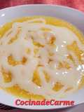 Postre de frutas con coco y leche condensada