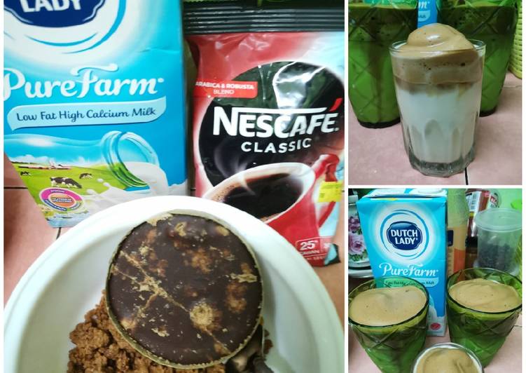 Langkah Langkah Buat Dalgona coffee gula gerek yang Lezat
