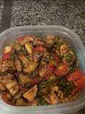 Chicken breast with patty pan & basil