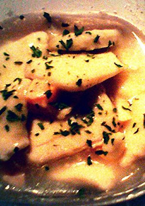 A picture of Grandma's Old Fashioned Chicken and Dumplings.