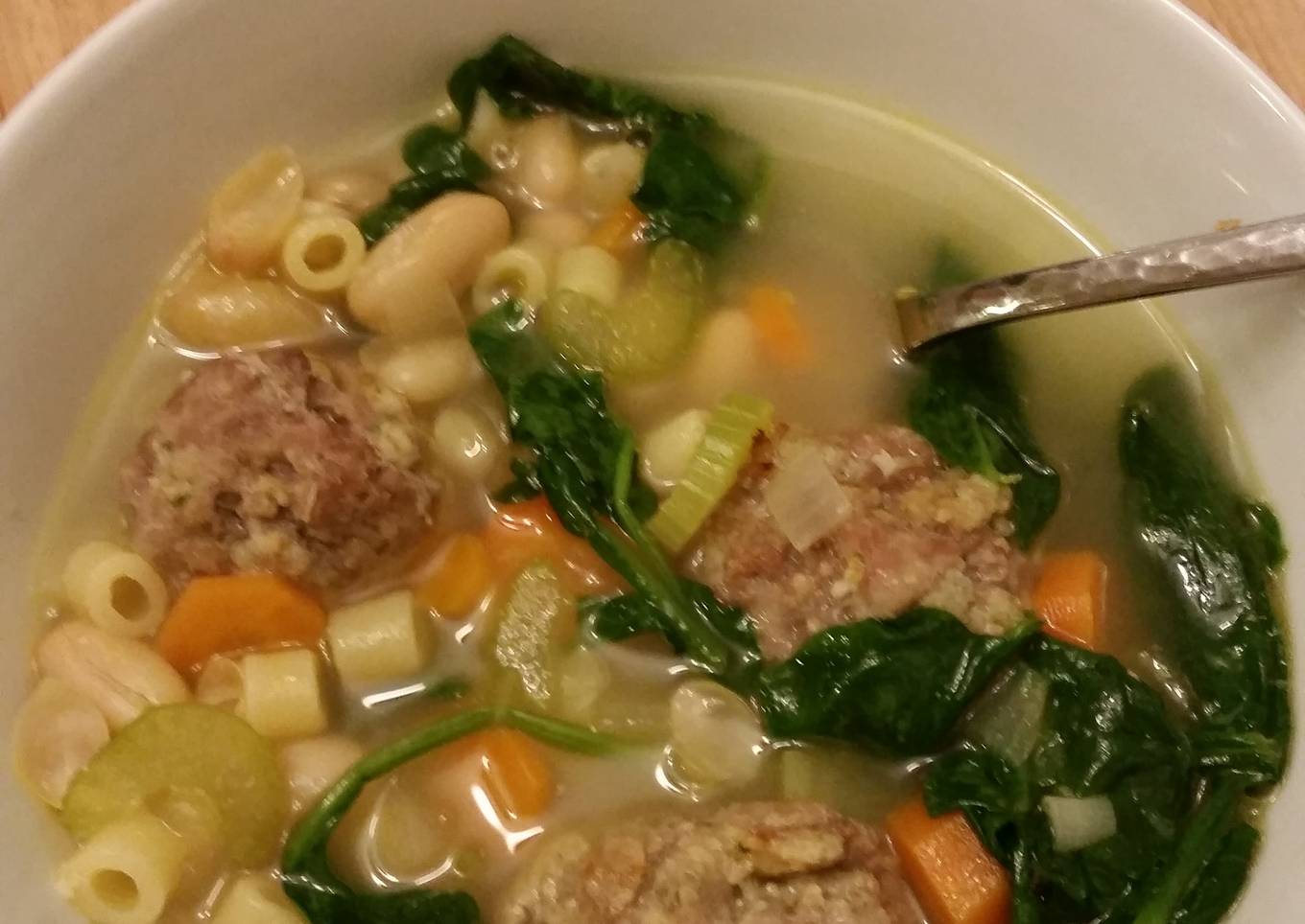 Italian meatball soup