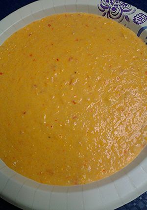 A picture of Pimento cheese grits.