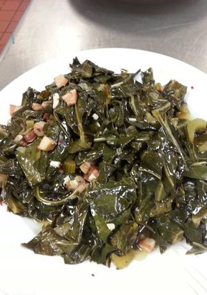 A picture of Braised Collard Greens.