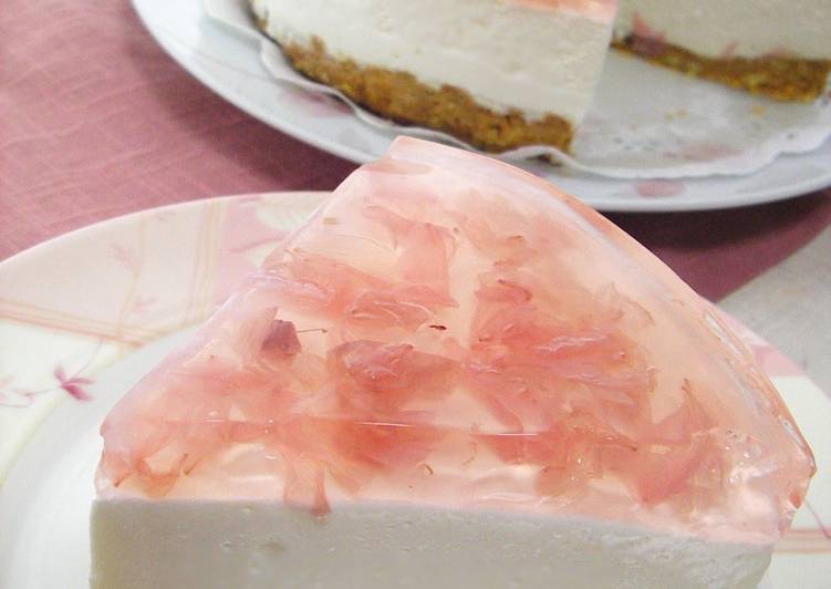 Recipe of Super Quick Homemade Sakura No-Bake Cheesecake