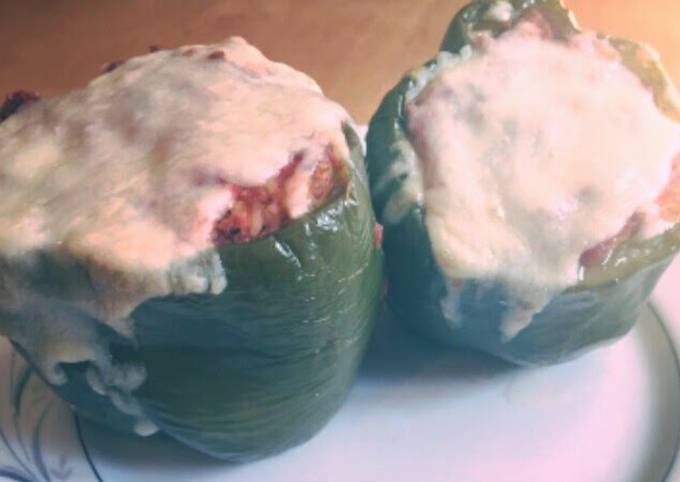Gracie's Favorite Stuffed Peppers(TWO WAYS!! Carb and Low Carb)
