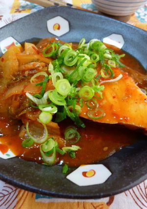 A picture of ✜ Simmered Amberjack Kimchi ✜.