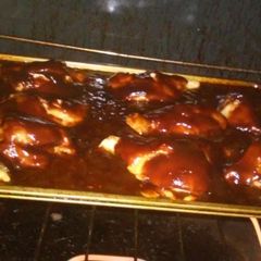A picture of Stuffed bbq chicken breasts.