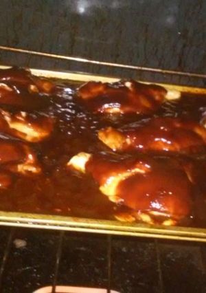 A picture of Stuffed bbq chicken breasts.