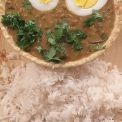 Moong ki dal with boil eggs 🥚 😋 😍 A picture of Moong ki dal with boil eggs 🥚 😋 😍.