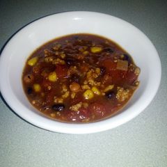 A picture of Black Bean Turkey Chili.