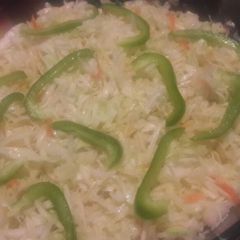 A picture of Uncooked cabbage salad.