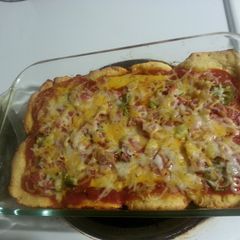 A picture of Quick and Easy Biscuit Pizza.