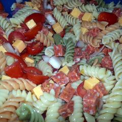 pasta salad A picture of pasta salad.