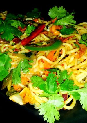A picture of Mike's Mongolian Stir-Fry.