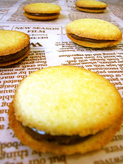 A picture of French-Style Chocolate Sandwich Cookies.