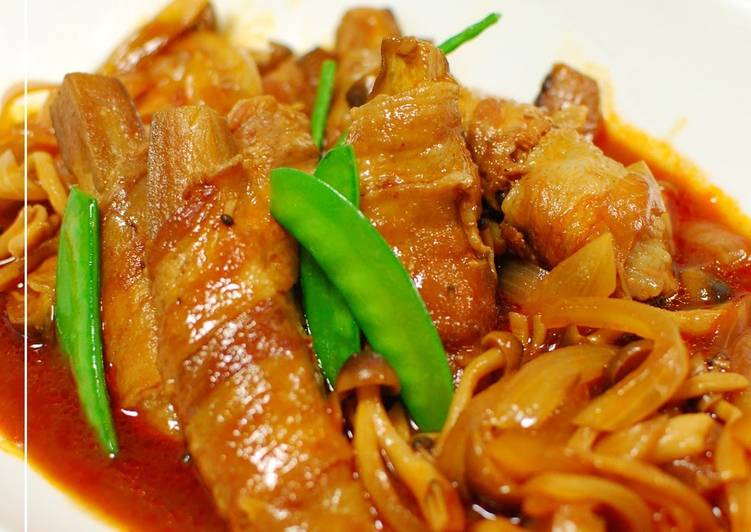 Recipe of Favorite Pork Chop-Style Rolled Pork and Eggplant