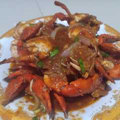 A picture of Kepiting saos tiram asam manis.