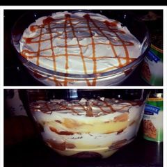 A picture of Apple caramel trifle.