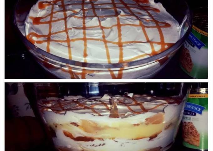 Apple caramel trifle