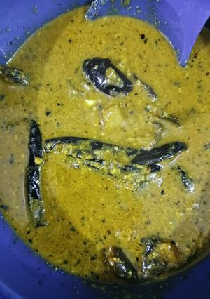 A picture of Dahi- Masala baingan.