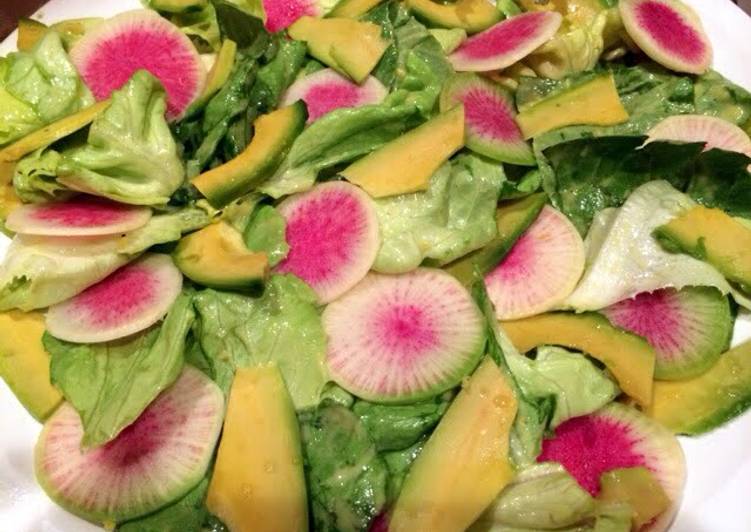 Recipe of Butter Lettuce, Watermelon Salad and Avocado Salad