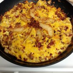 A picture of Pear and Bacon Frittata.