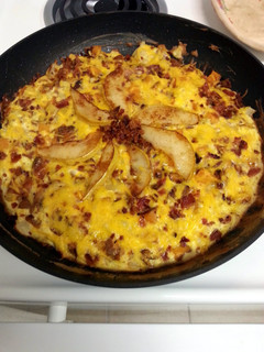 A picture of Pear and Bacon Frittata.