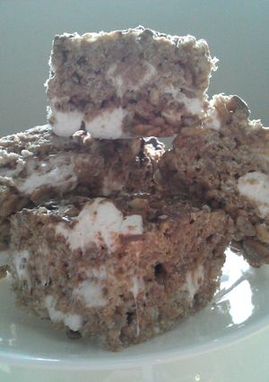 A picture of Chocolate - Pecan Rice Krispy Treats.