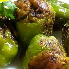 A picture of Stuffed capsicum (Bharwa Shimla Mirch).