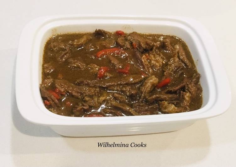 Recipe of Super Quick Homemade Beef Loin Steak Strips with Bell Peppers