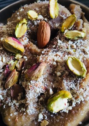 A picture of Navratri special halwa.