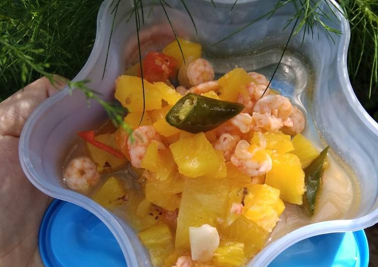Langkah Mudah untuk Menyiapkan Asam manis udang nanas Anti Gagal