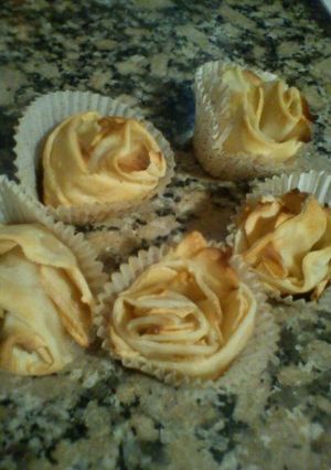 Una foto de Rositas faciles de manzana