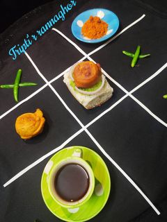 বড়া পাও বাইটস উইথ গার্লিক ন গ্রীন চাটনি ( vada pav bites with garlic green chatni recipe in Bengal রেসিপির প্রধান ছবি
