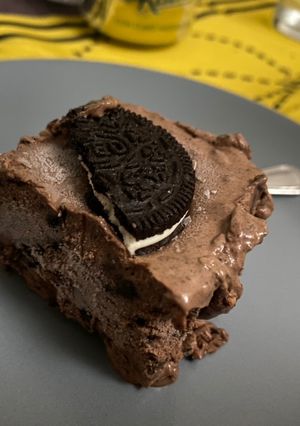 Una foto de Helado de chocolate y oreo
