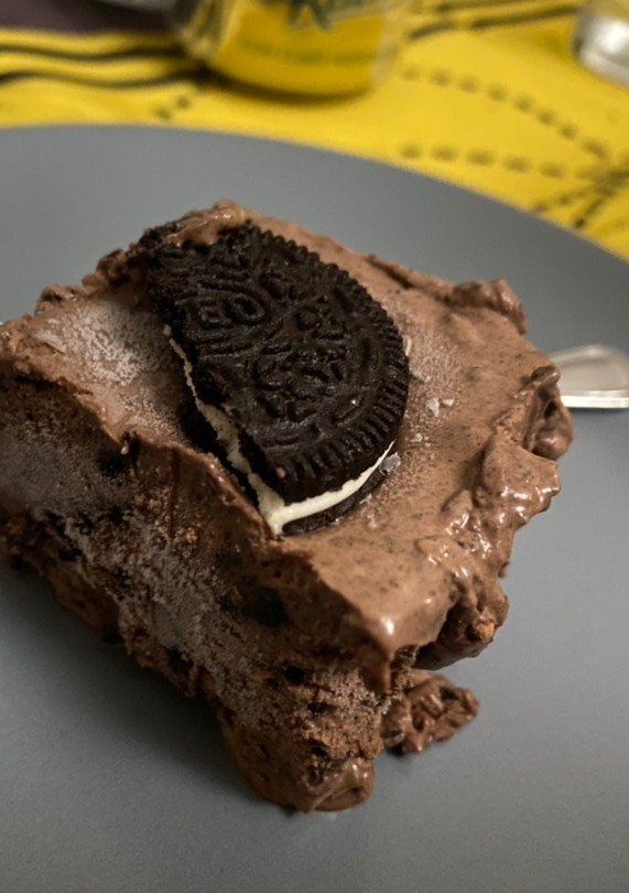 Una foto de Helado de chocolate y oreo