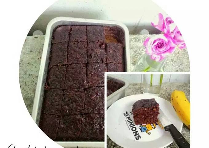 Simple Way to Make Quick Chocolate banana cake
