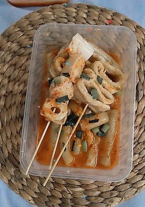 Foto resep Toppoki toping (baso seafood, odeng) ala2 mamak mager