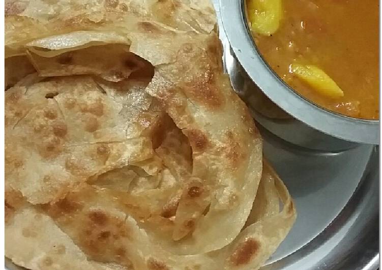 Recipe of Award-winning Choor choor paratha n fode huye aloo jhol