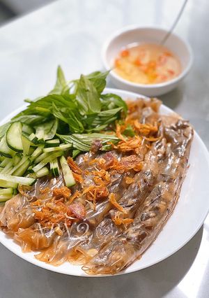 Hình của món Bánh cuốn nóng gạo lứt.