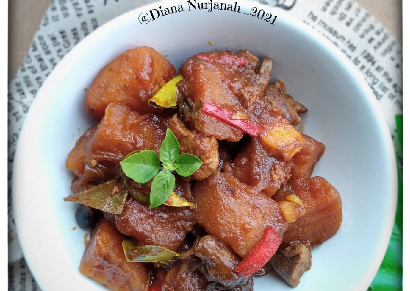Kentang Ati Ayam Kecap Bumbu Putih