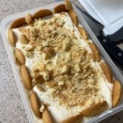 Banana pudding (no egg/gelatin) 🍨🍌 A picture of Banana pudding (no egg/gelatin) 🍨🍌.