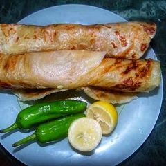 Chicken roll paratha A picture of Chicken roll paratha.