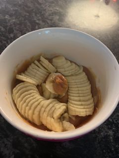 Una foto de Postre rápido de banana