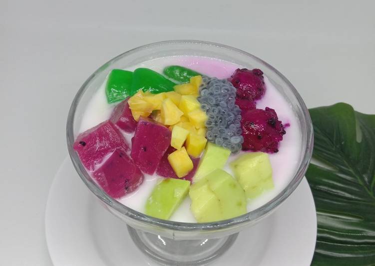 Resep Baru Es Goyobod Buah Naga Yummy Mantul