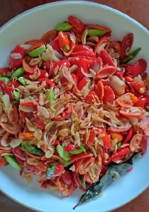 Foto resep Tumis kulit melinjo rebon pete