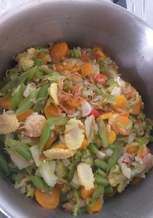 Foto resep Tumis sawi,wortel,buncis