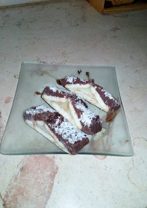 صورة لوصفة مثلثات الكاسترد بالشوكولاته