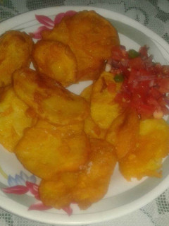 A picture of Bhajia / Viazi Karai.